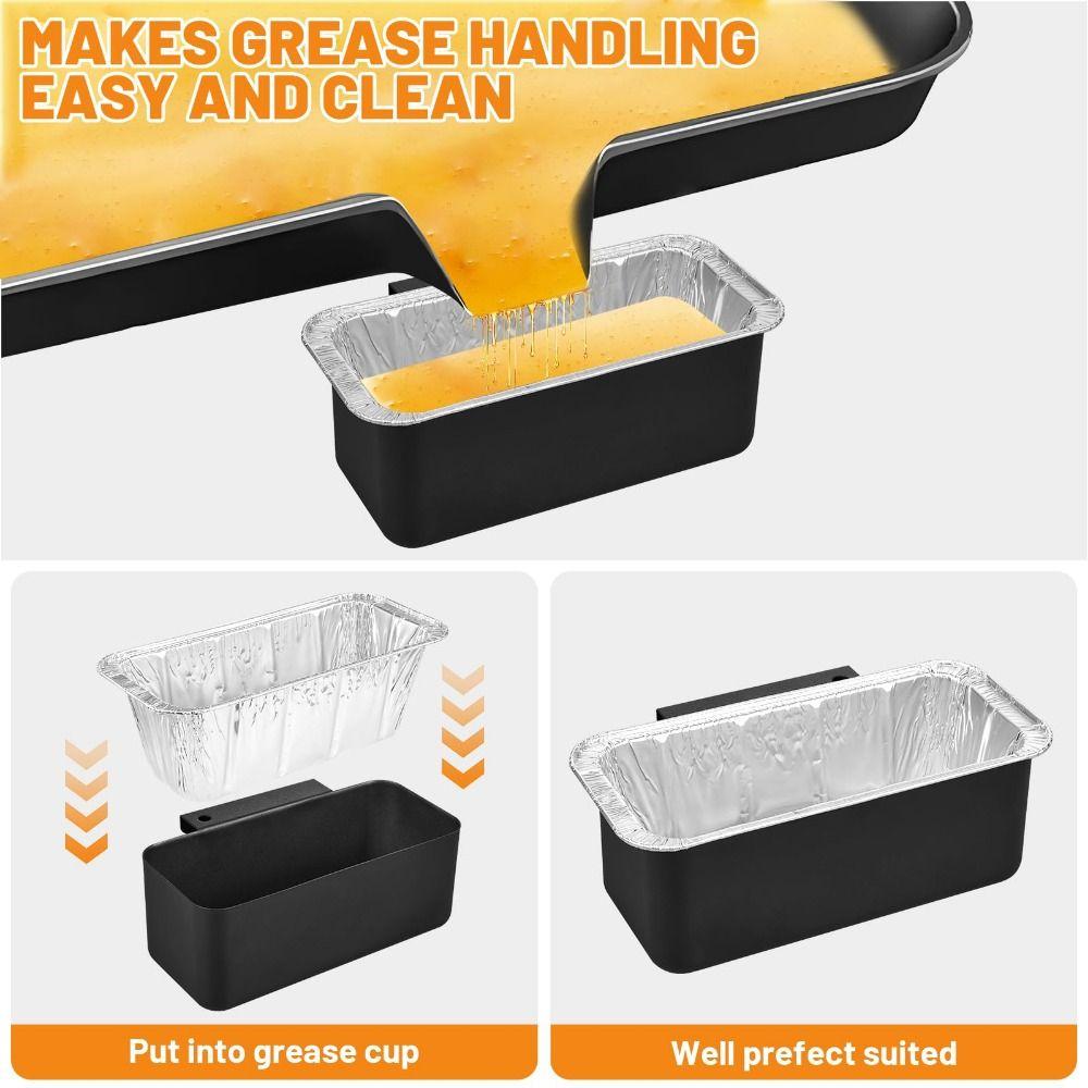 30/50Pcs Disposable Grill Grease Tray Aluminum Drip Pans Disposable Aluminum Foil Box  Kitchen Prep
