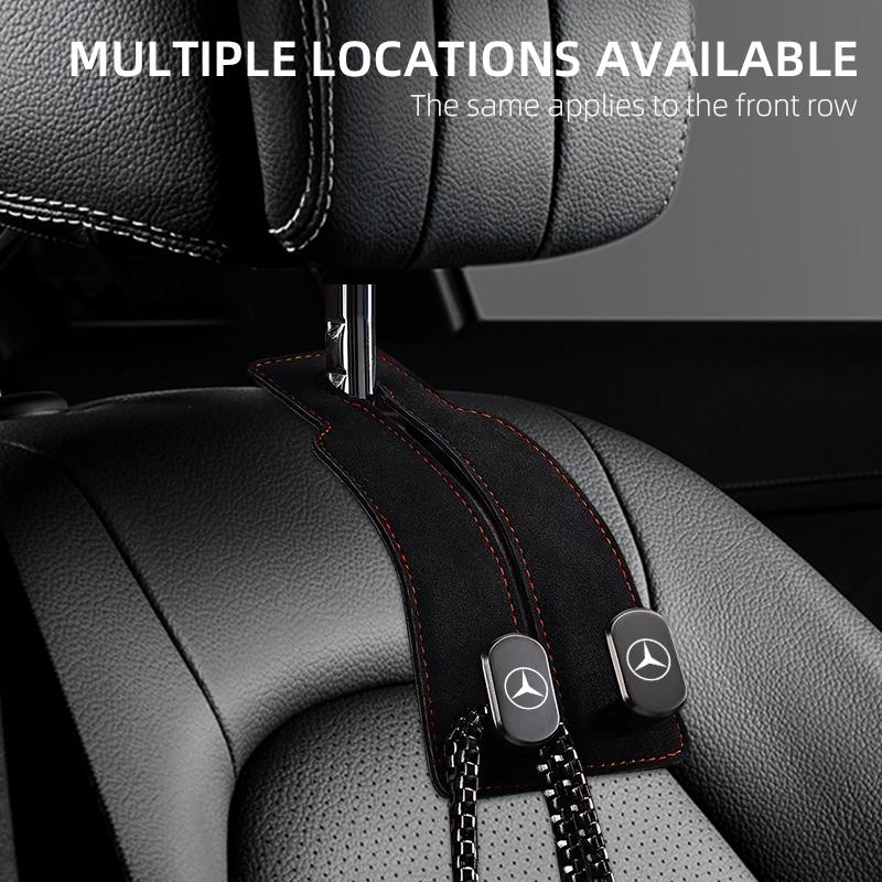 CSG1 Car Purse Hook PU Leather Double Metal Universal Hanger Car Seat Hooks For Mercedes-Benz W108 W124 W126 W140 W168 W169 W176