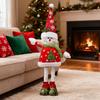 Рождественская кукла-украшение с выдвижными длинными ногами, плюшевая кукла Санта/Снеговик/Олень, игрушка, настольное стоячее украшение для подоконника, каминной полки, праздника