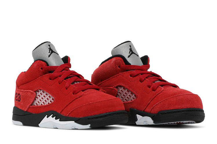Детские кроссовки Nike Jordan 5 Retro Raging Bull Red (2021) (ТД) Университетский красный/черно-белый