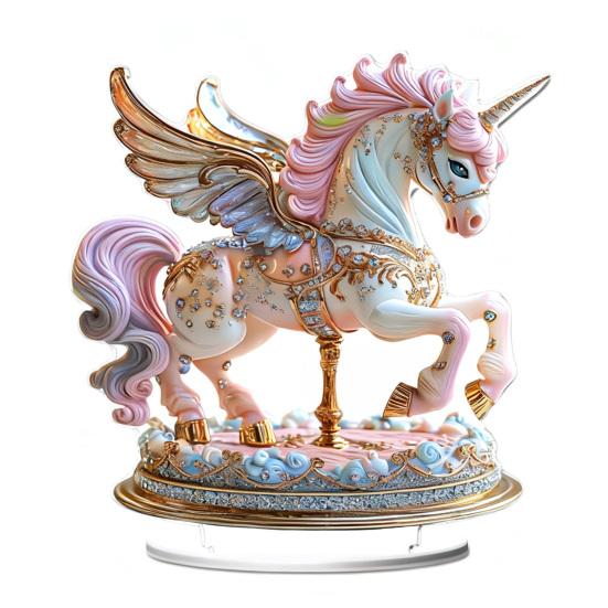 Acrylic Horse Ornament 2D Flat Horse Tabletop Decoration Collectible Colorful Horse Centerpiece for Year of The Horse New Year Living Room Decor