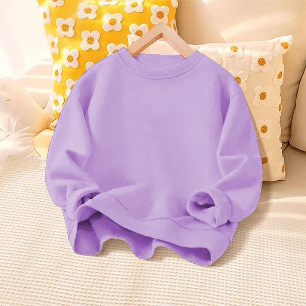 Boys' And Girls' Fleece Hoodie Autumn/Winter Children's Solid Color Warm Clothing Children's Fleece Hooded Top