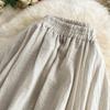 Dimanaf 2025 Summer Solid Women New Skirts Elastic Elegant White Pleated Skirts Lace High Waist