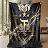 Argentina Football Printed Flannel Blanket Skin Friendly Warm Decorative Throw for Indoor Couch Bed Daily Use