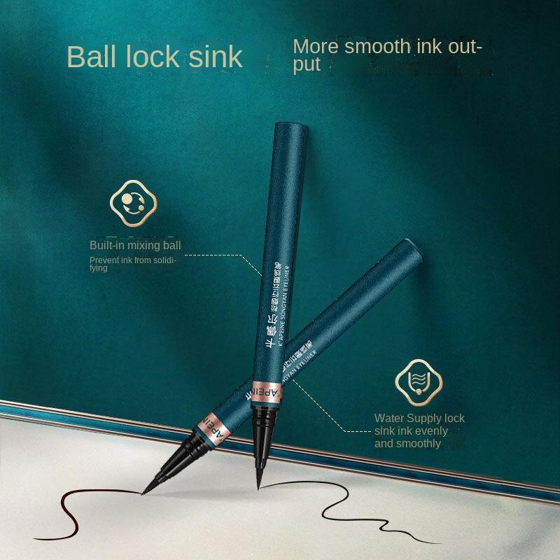 Чрезвычайно тонкая подводка для глаз, водонепроницаемая, устойчивая к поту, не легко обесцвечивается, не размазывается. Быстросохнущая жидкая подводка для глаз, косметика для начинающих студентов.