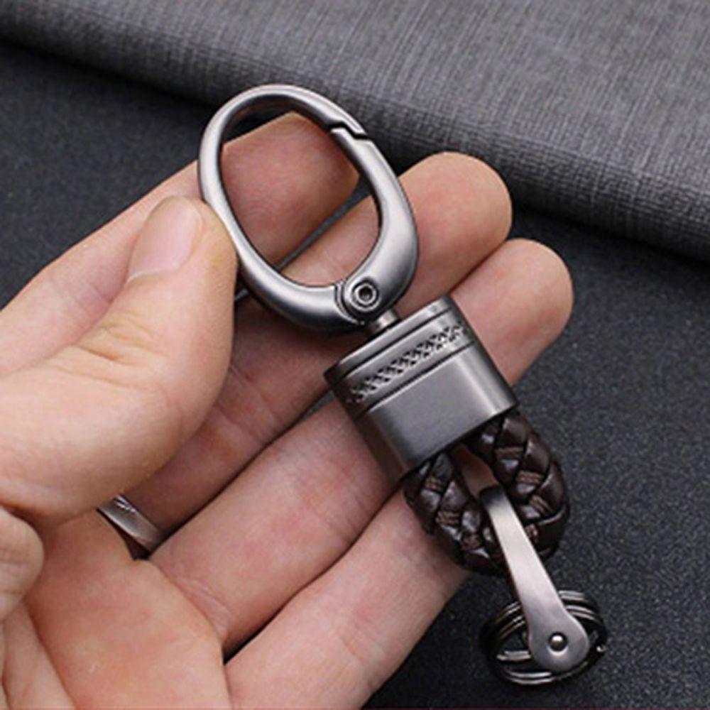 Брелок-шнурок с ремешком, брелок с номером телефона, держатель для ключей в машину, брелок для вязания, кожаный брелок