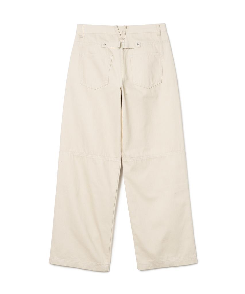 MILLO WOMEN Double Knee Cotton Loose Pants [Ecru]