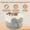 Слоны Хлопковая веревочная корзина Плетеная корзина Органайзер Декоративная игрушка Милая корзина Хранение мягких игрушек Плетеная корзина Органайзер для мелочей