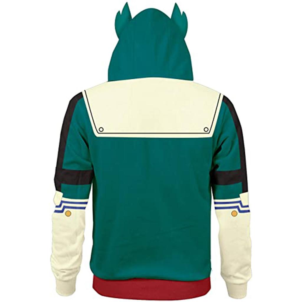 Толстовка с капюшоном и ушками из серии «Моя геройская академия» с 3D-печатью