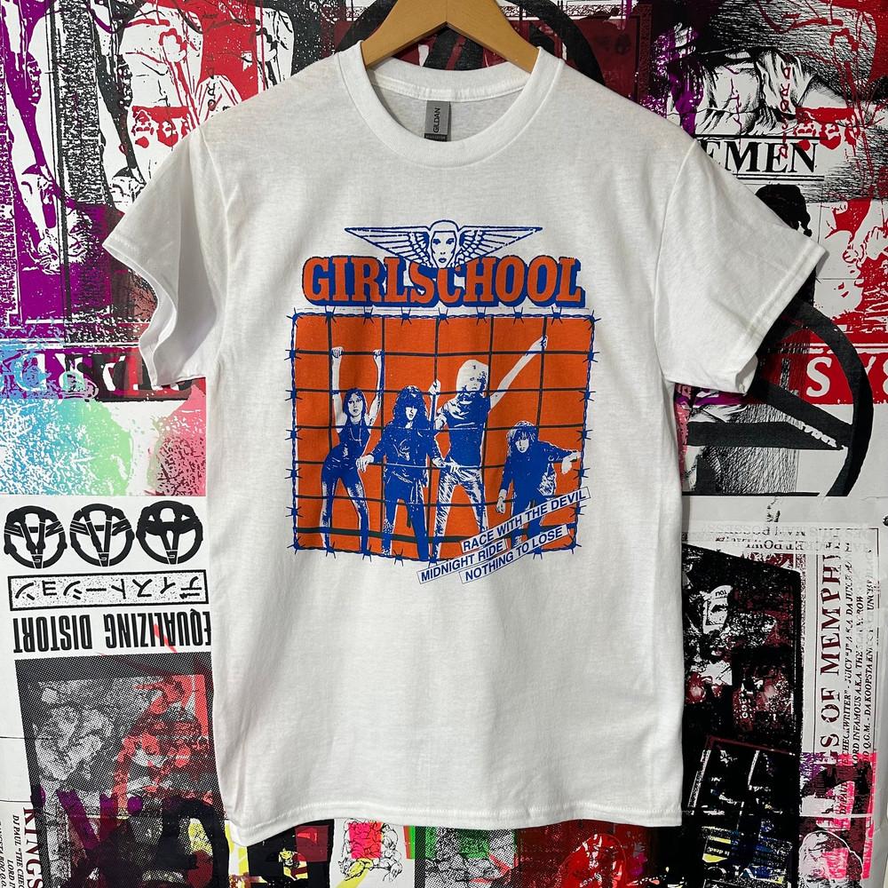 Белая футболка Girlschool для мужчин и женщин, для подарков фанатам, все размеры, NZ1536, унисекс