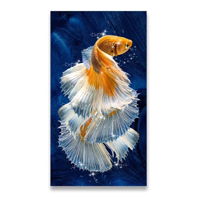 Китайский стиль золотой кои холст картина настенное искусство фэн-шуй рыба печать плакатов карп лотос пруд картина комната Hoom Декор Куадрос без рамки