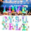 Colourful LED Letter Lights with Remote 4 Flashing Modes Adjustable Easy To Hang Party