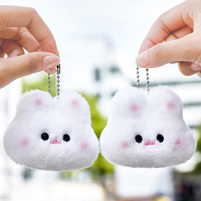 Мультяшный плюшевый кролик-румянец брелок кавайная милая кукла игрушка сумка кулон брелок брелок аксессуары для женщин пар подарок