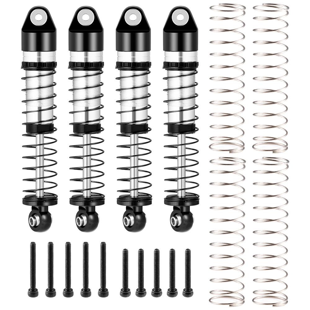 AXSPEED 4Pcs Alu 33/36/38/43/48mm Oil Shock Absorber Damper for Axial SCX24 Deadbolt C10 Wrangler Gladiator Bronco 1/24 RC Car