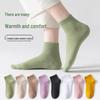 Женские весенние и осенние хлопковые носки по щиколотку — дышащие, дезодорирующие и впитывающие пот, однотонные спортивные носки для студентов JK