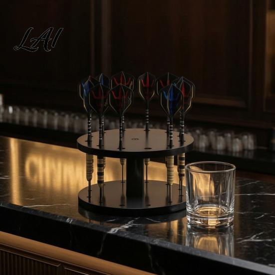 Compact Dart Holder Acrylic Stand 12 Slots Storage Holder Round Accessories for Home Tabletop Display Rack Space Saving Rack Game Room Desktop