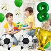 1 Set Balloon Set Soccer Number Shape Leakproof Contrast Color Sport Fans Baby Birthday Party Decoration Arch Balloon Photo Prop