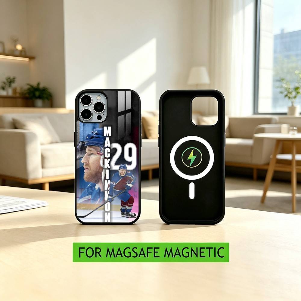 Чехол для телефона хоккеиста Нейтана Маккиннона для iPhone 17, 16, 15, 14, 13, 12, 11 Plus, Pro, магнитный для Magsafe, беспроводной зарядки
