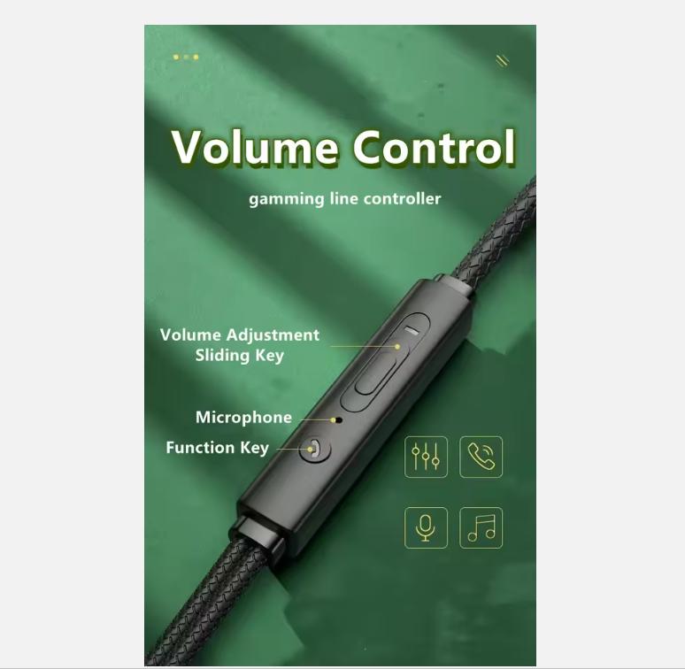 Gamer Wired Headphones Gaming Wired Earphone Metal HiFi Bass Stereo 3.5mm Earphone Earbud For Phone Computer Mic L Jack Magnetic