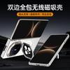 Чехол для Huawei Mate X7 Magsafe Беспроводная зарядка Сплав цинка Защита объектива Полная защита Подставка Роскошная Покрытая кромка Чехол