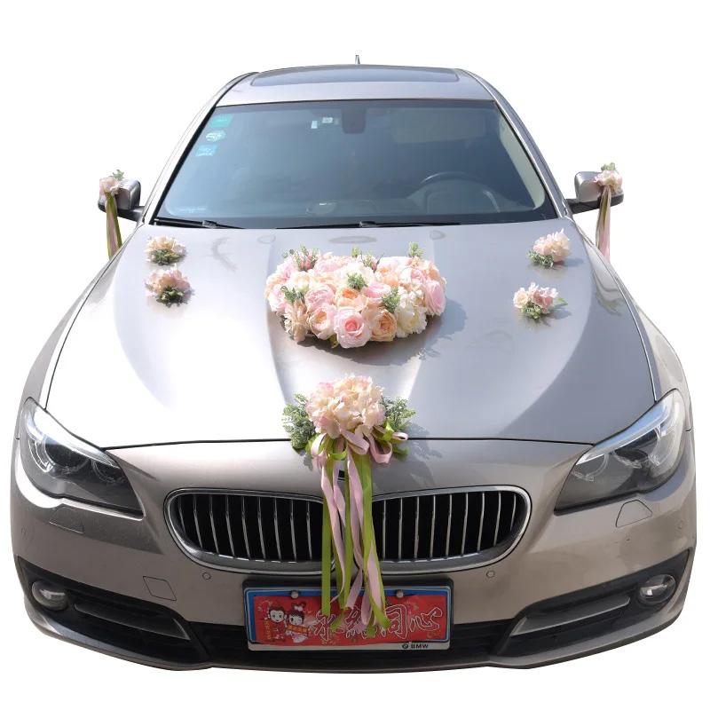Сделай сам искусственный цветок свадебный автомобиль украшения набор подарок на день святого валентина вечеринка праздничные статьи романтический шелк искусственная роза пион