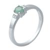 Silver Ring with Natural Emerald 0.371ct (2032304)