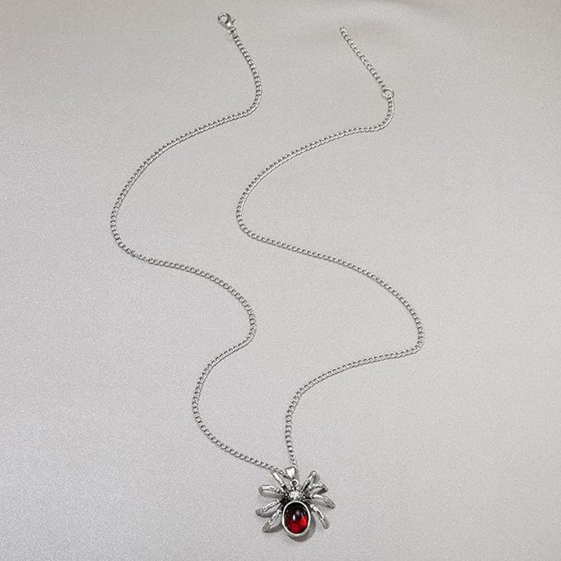 Модное ретро ожерелье с подвеской в виде паука на Хэллоуин, персонализированные панк хип-хоп хоррор аксессуары