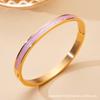 Titanium steel bracelet gold high version temperament zircon bracelet women's light luxury fashion elegance does not fade simple bracelet