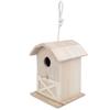 Mini Outdoor Wooden Bird House Nesting Cage Accessory for Garden Patio Decoration Ornament