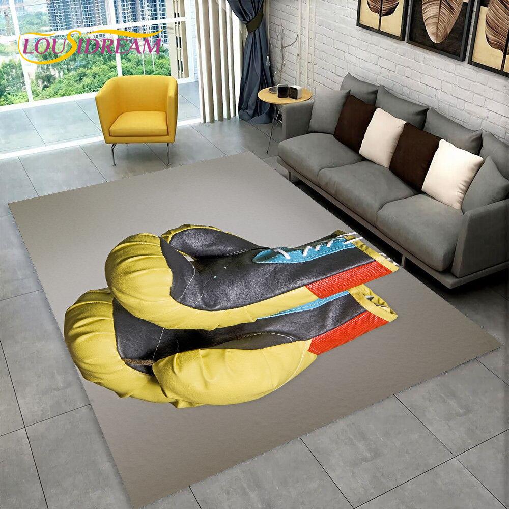 Boxing Gloves Boxer Fight Area Rug Large,Carpet Rug for Living Room Bedroom Sofa Doormat Decoration,kids Non-slip Floor Mat