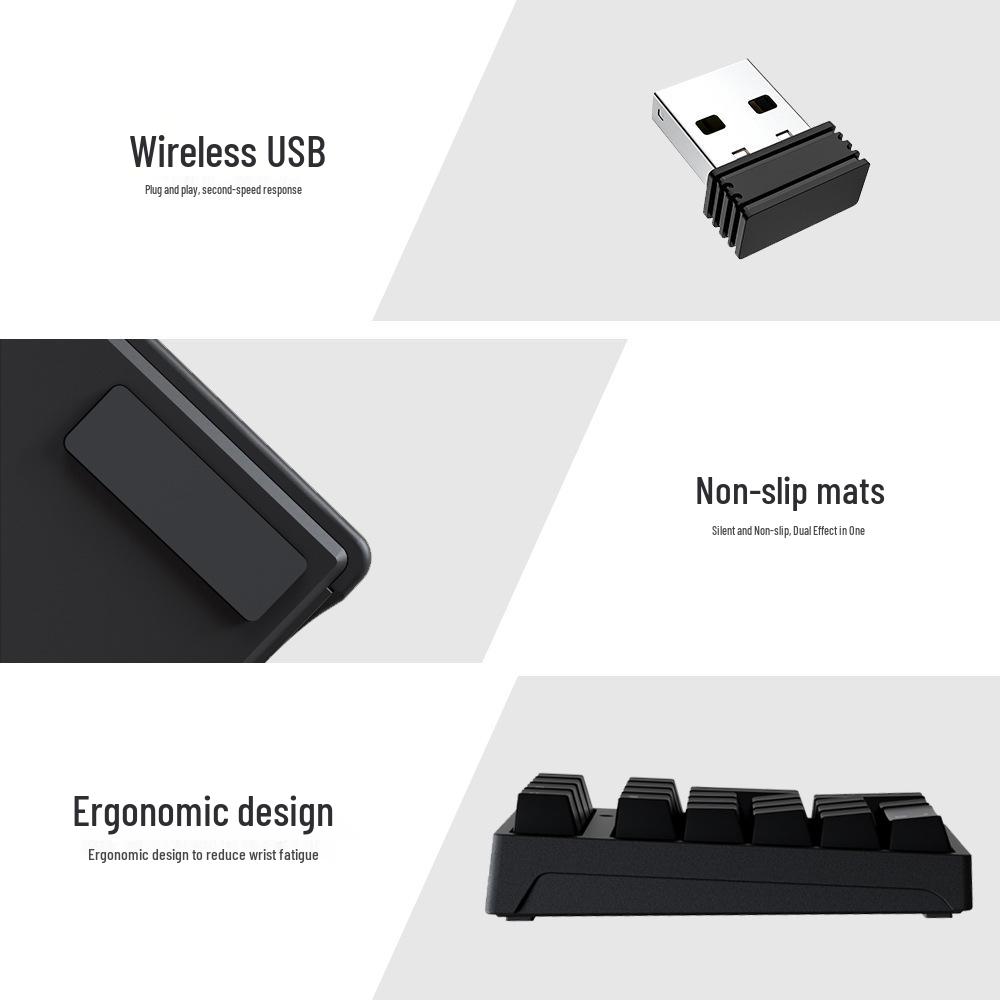 K18 Bluetooth Механическая клавиатура: Трехрежимная мини-внешняя цифровая USB-клавиатура для финансов и бухгалтерии