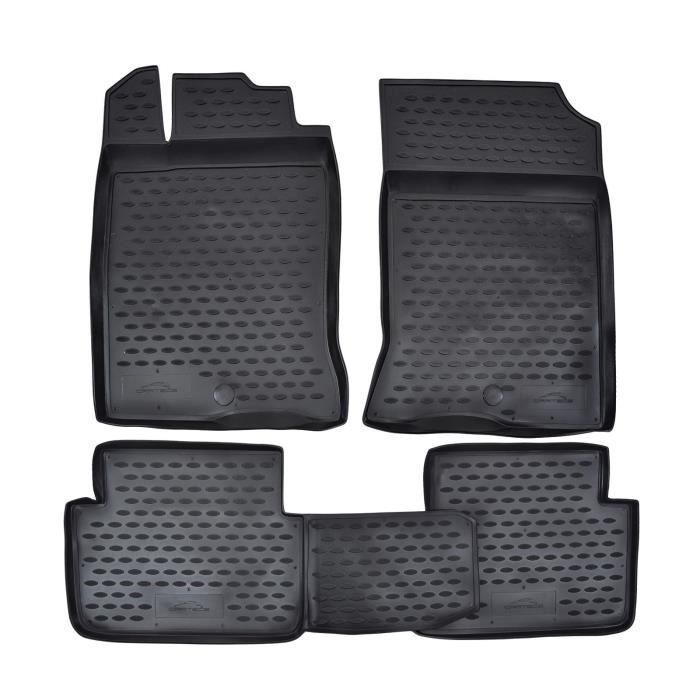 Tapis De Sol En Caoutchouc 3D - J&amp;J AUTOMOTIVE - Renault Laguna 3 - Noir - Sur Mesure - Antidérapant