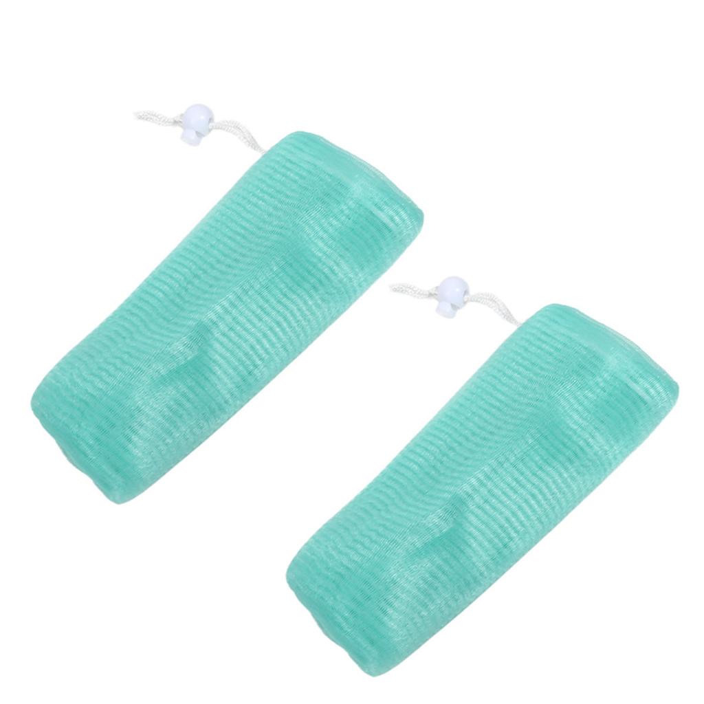 Exfoliating Nylon Mesh Soap Pouch Bubble Foam Net Soap Bag for Shower Soap Sack Holder Pocket Body Facial Cleaning Tool