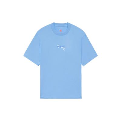 Футболка Li Ning SS22 Cherry Blossom Series из хлопка с круглым вырезом, свободная, с коротким рукавом, женская, синяя AHSS924-2