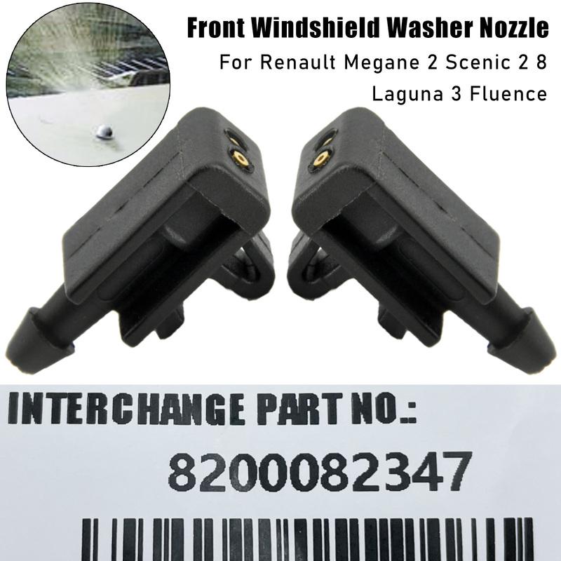 2 шт. форсунка омывателя лобового стекла для Renault Megane 2 3 Mk2 mk3 Scenic 2 Laguna Fluence OE# 8200082347