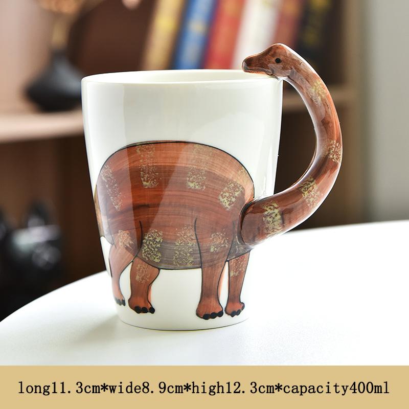 Creative Dinosaur Shaped Water Cup Cute Animal Ceramic Mug Office Water Cup Breakfast Cup Gift Coffee Mug Home Decoration