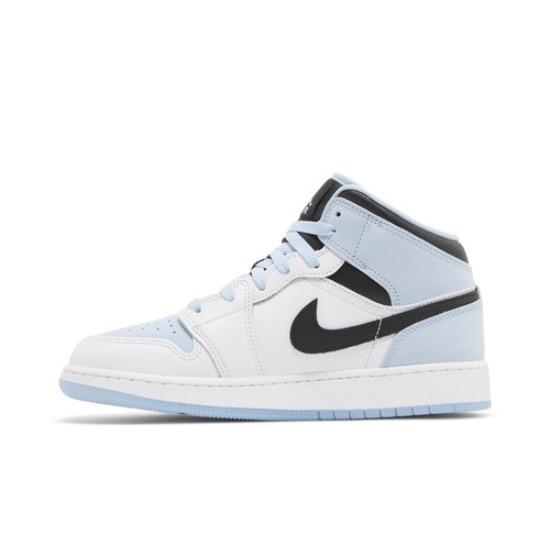 Air Jordan 1 Mid SE GS Белый Ледяной Голубой DV1337-104
