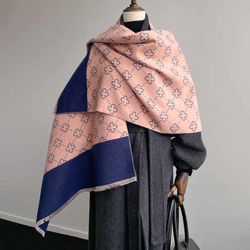 НОВЫЙ роскошный зимний толстый теплый шарф для женщин, кашемировая шаль и палантины, шейный платок Bufanda, женский, длинный, Tessel Echarpe