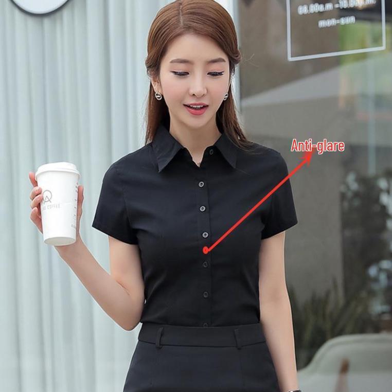 Женская блузка с длинным рукавом в корейском стиле - Повседневная, Большого размера, Рубашка с защитой от просвечивания