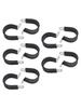 10pcs Stainless Steel Rubber Lined P Hose Pipe Clamps Cable Mounting Clips Wire