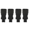 4Pcs IEC320 C14 To IEC320 C7 Power Adapter Universal Black Connector Converter Replacement for PDU