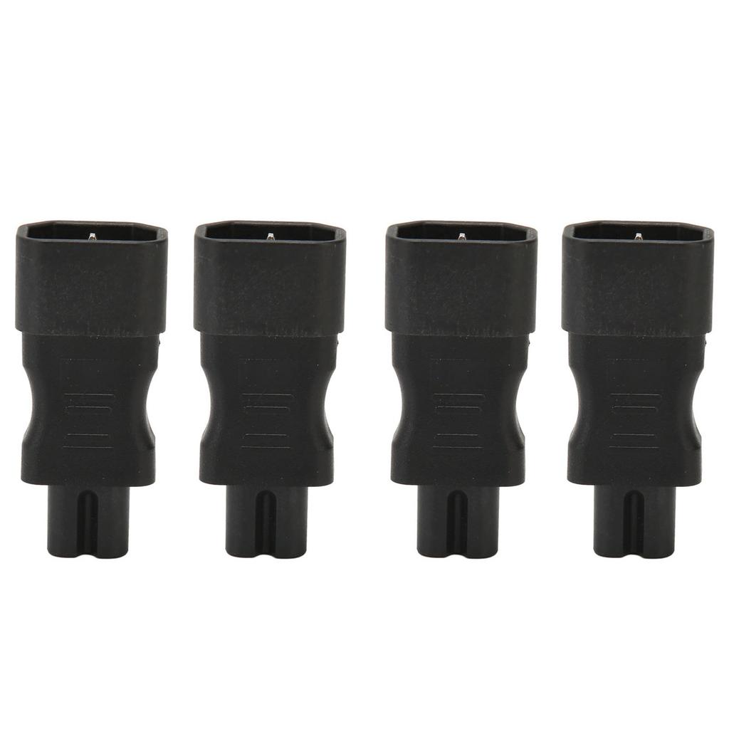 4Pcs IEC320 C14 To IEC320 C7 Power Adapter Universal Black Connector Converter Replacement for PDU