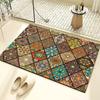 Retro Tile Diatom Mud Floor Mat Dirt-resistant Foot Mat Strong Water Absorption Non-slip Floor Mat