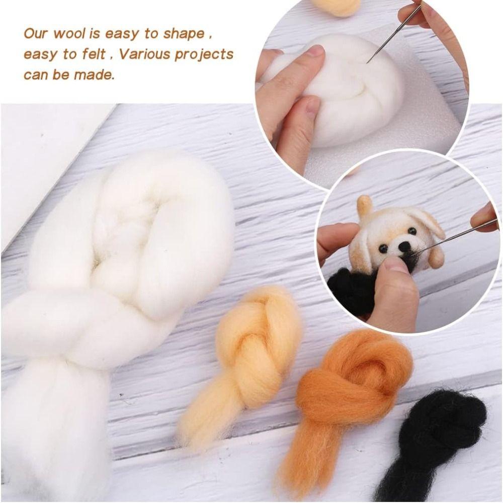 Набор для валяния с иглами ручной работы. Рукоделие своими руками. Набор материалов из шерстяного фетра. Стартовый набор для валяния.