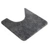 Absorbent Toilet Rug U Shaped Plush Floor Mat Machine Washable Non Slip Contour Bathroom Rug Dry Quickly for Toilet