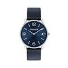 Official COACH Elliott Men's Watch 14602649, 41mm Stainless Steel, Navy Sunray Dial, Midnight Navy Leather Strap