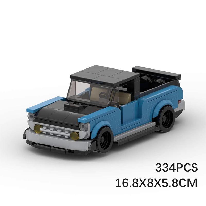 1950s Agricultural car BUilding blocks Retro City Car Model MOC Building Blocks Rail Bricks Display Christmas Present
