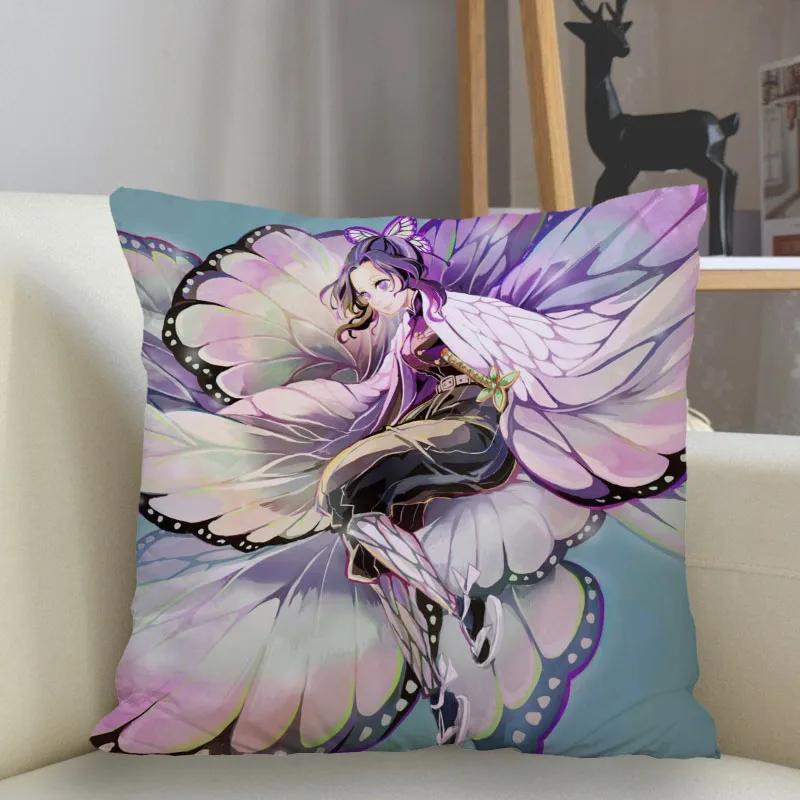45x45 см полиэстер Demon Slayer наволочка диванная декоративная подушка чехол для домашнего декора