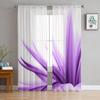 Flowers Purple Petals Beautiful Tulle Curtains For Living Room Sheer Curtain Bedroom Voile Decorative Window Treatments