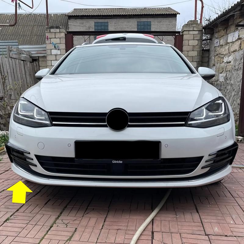 Для Volkswagen VW Аксессуары Golf 7 2013 2014 2015 2016 Передний бампер Сплиттер Canards Противотуманные фары Лампа Крышка Отделка
